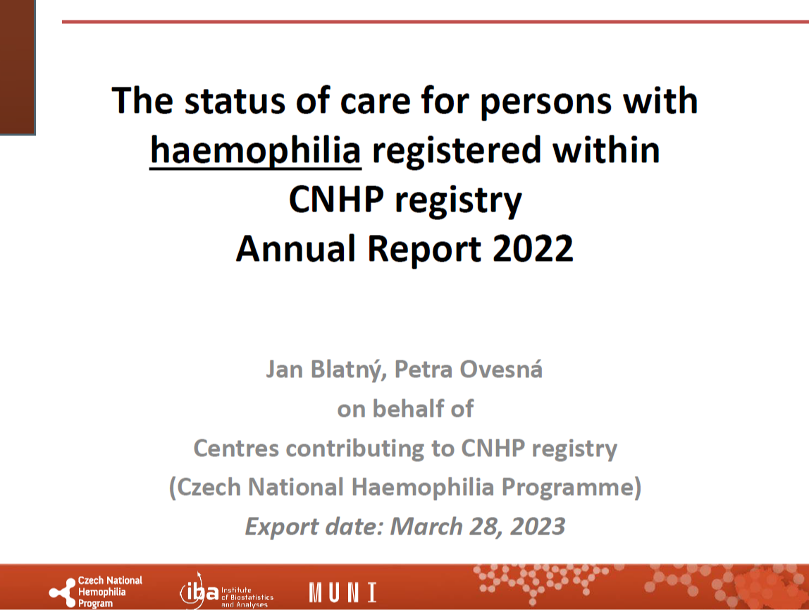 Výstupy z registru ČNHP za rok 2022