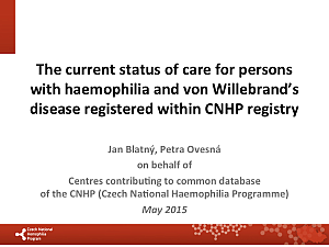 Výstupy z registru ČNHP za rok 2014