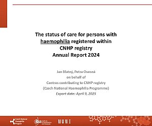 Výstupy z registru ČNHP za rok 2024 – hemofilie